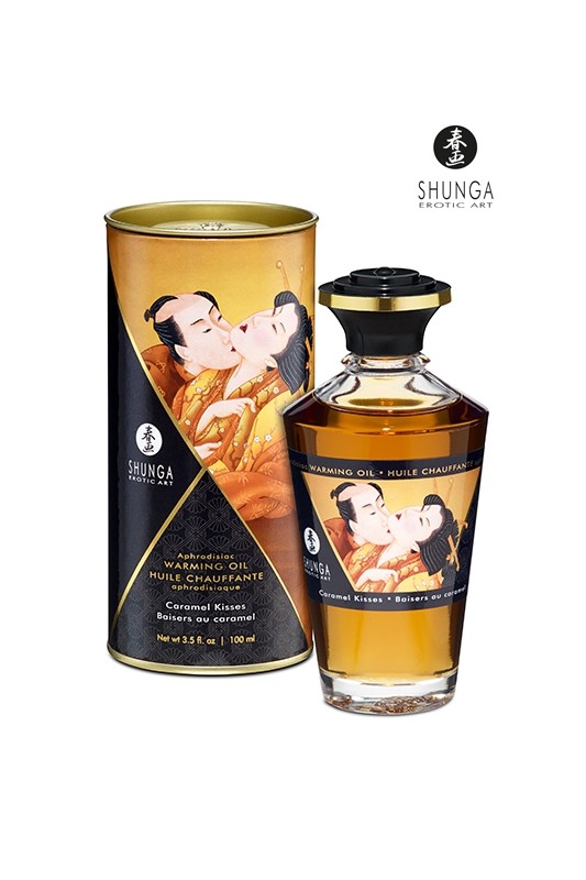 Huile chauffante - Baisers au caramel | Shunga