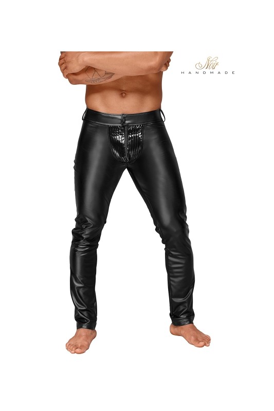 Pantalon wetlook et vinyle | Noir HandMade