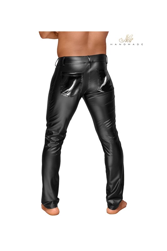 Pantalon wetlook et vinyle | Noir HandMade