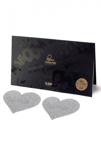 Bijoux de seins Flash Coeur Argent | Bijoux Indiscrets