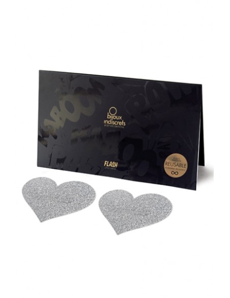 Bijoux de seins Flash Coeur Argent | Bijoux Indiscrets Bijoux de seins Flash Coeur Argent | Bijoux Indiscrets