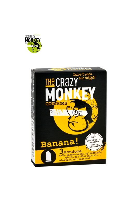 Lot de 3 Préservatifs goût Banane Crazy Monkey | The Crazy Monkey