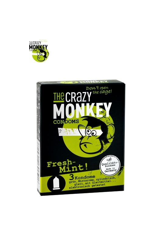 3 Préservatifs Crazy Monkey Menthe Fraiche | The Crazy Monkey