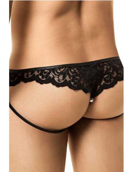 String jock-strap noir | Paris Hollywood