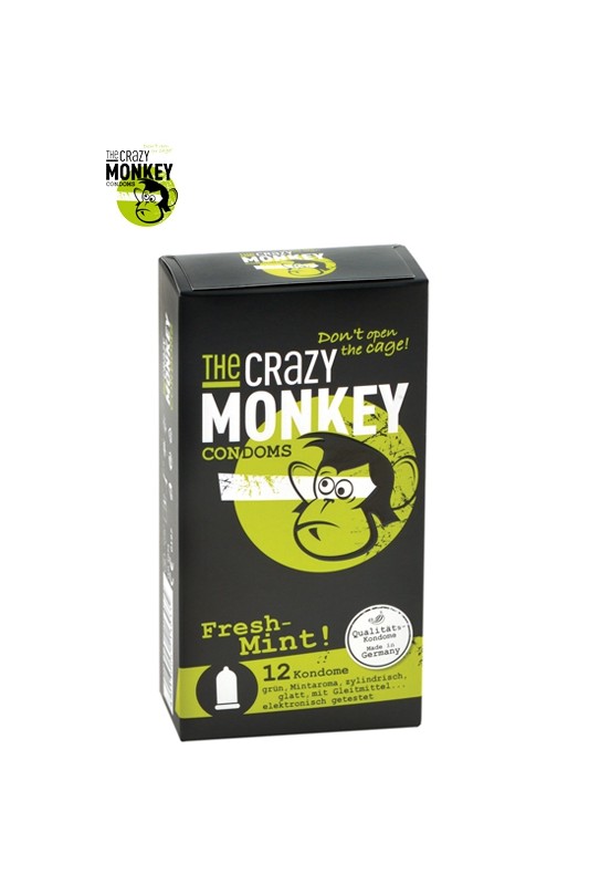 12 Préservatifs Crazy Monkey Menthe Fraiche