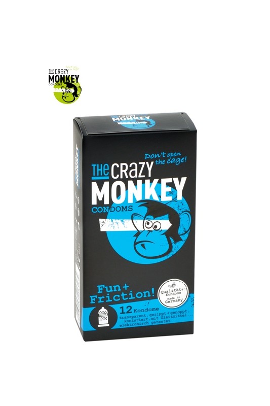 12 Préservatifs Crazy Monkey Fun & Friction