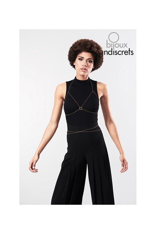 Chaine de poitrine dorée | Bijoux Indiscrets