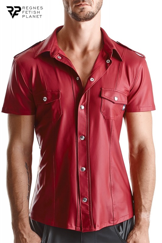 Chemise wetlook manches courtes Carlo | Regnes