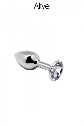 Bijou anal transparent S - Plug métal | Alive