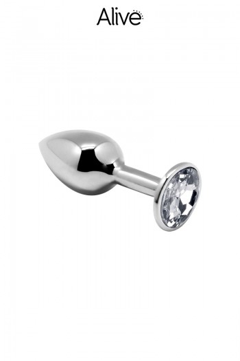 Bijou anal transparent M - Plug métal | Alive