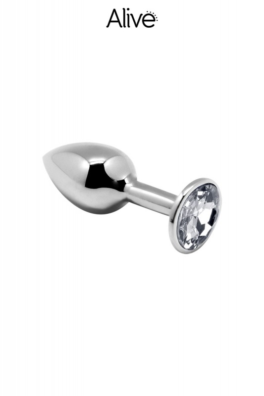 Bijou anal transparent M - Plug métal | Alive