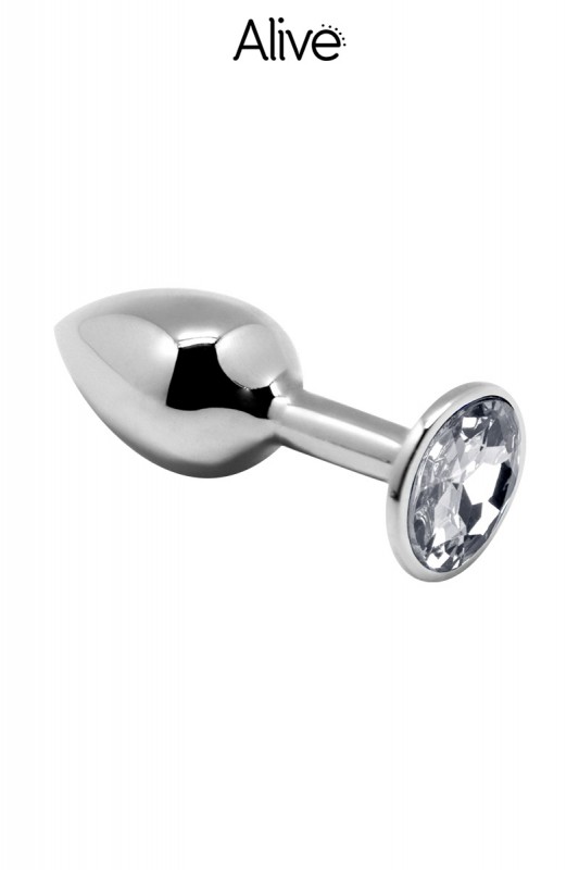 Bijou anal transparent L - Plug métal | Alive