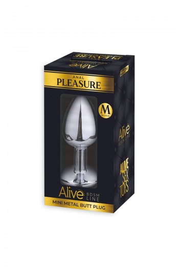 Bijou anal rouge M - Plug métal | Alive 2