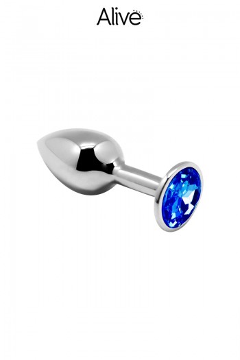 Bijou anal bleu M - Plug métal | Alive