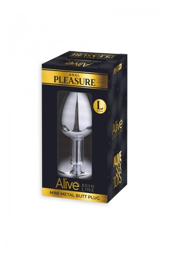 Bijou anal bleu L - Plug métal | Alive 2