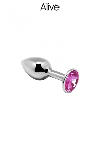 Bijou anal rose S - Plug métal | Alive