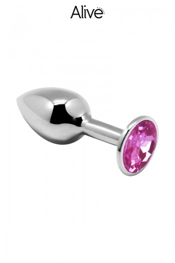 Bijou anal rose L - Plug métal | Alive
