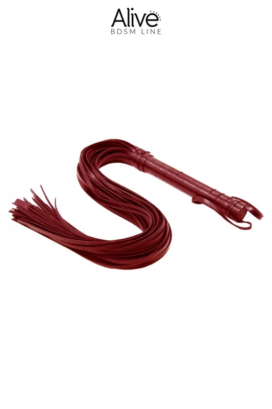 Fouet rouge simili cuir | Alive