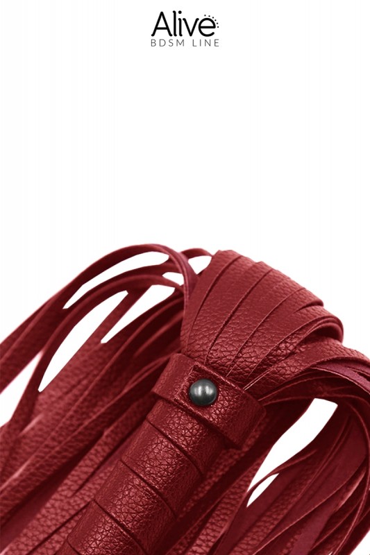 Fouet rouge simili cuir | Alive