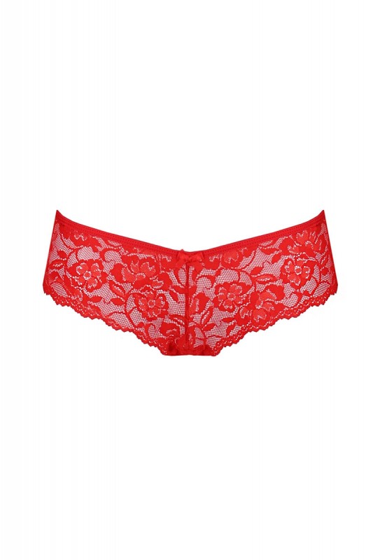 Raja - Tanga dentelle rouge | Passion lingerie