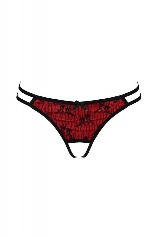 Rubi - String ouvert rouge | Passion lingerie