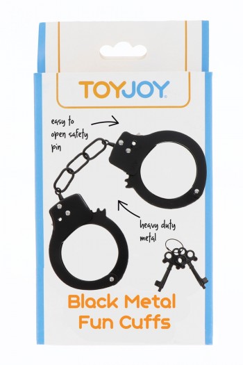 Menottes métal couleur noire | Toy Joy 2