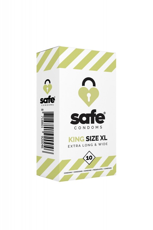 Safe King Size XL - 10 préservatifs XL | Safe