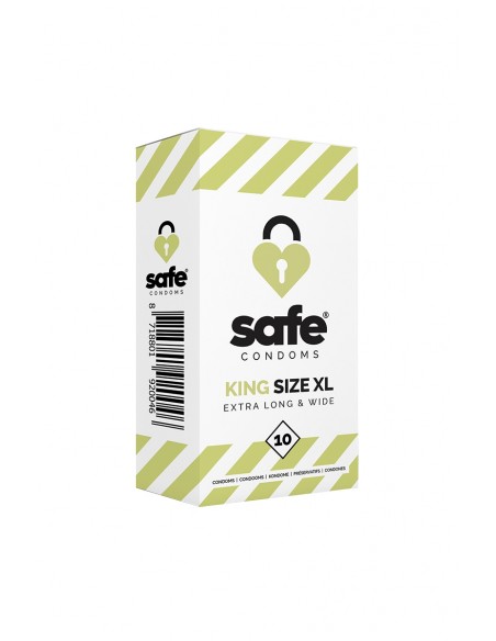 Safe King Size XL - 10 préservatifs XL | Safe Safe King Size XL - 10 préservatifs XL | Safe