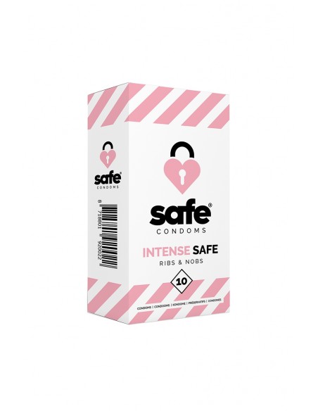 Safe Intense - 10 préservatifs reliefs | Safe Safe Intense - 10 préservatifs reliefs | Safe