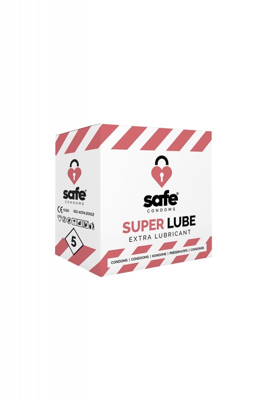 5 préservatifs Safe Super Lube