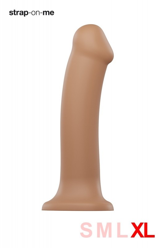 Gode ventouse dual-density caramel XL Strap-on-Me - 1 Gode ventouse dual-density caramel XL Strap-on-Me - 1