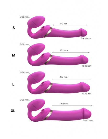 Strap-on-me Multi Orgasm Fuchsia XL | Strap-on-Me