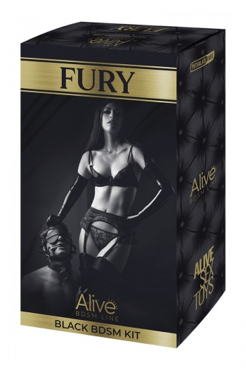 Kit BDSM 10 pièces Fury noir | Alive 2