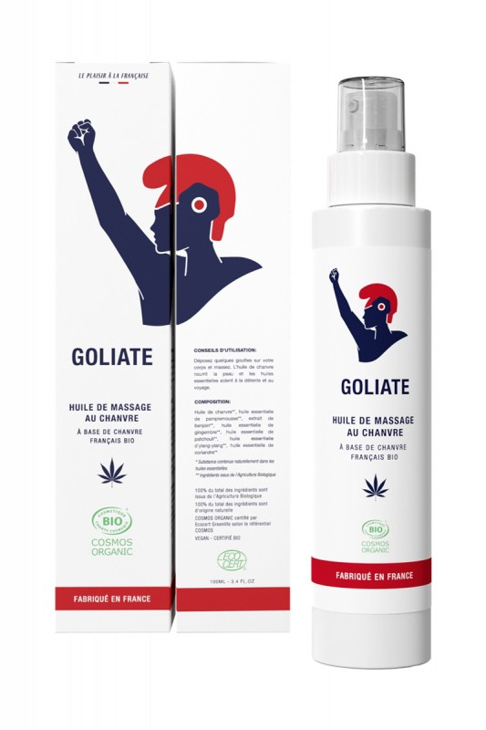 Massage Relaxant - Huile au chanvre Bio | Goliate