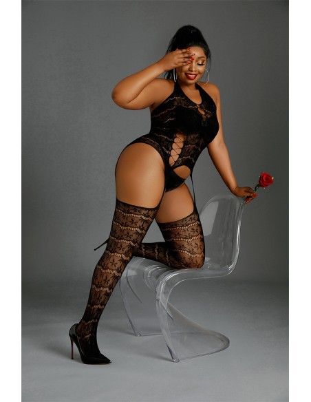 Combinaison résille grande taille - Moonlight N°02 | MoonLight Lingerie Combinaison résille grande taille - Moonlight N°02 | MoonLight Lingerie