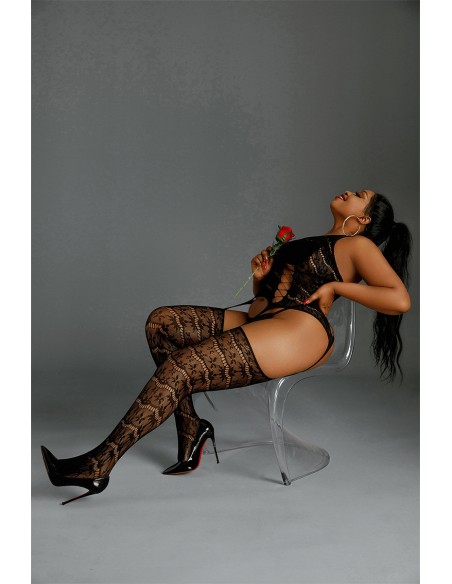 Combinaison résille grande taille - Moonlight N°02 | MoonLight Lingerie Combinaison résille grande taille - Moonlight N°02 | MoonLight Lingerie