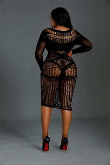Robe résille grande taille - Moonlight N°03 | MoonLight Lingerie 2