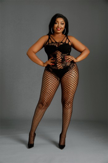 Combinaison résille grande taille - Moonlight N°04 | MoonLight Lingerie