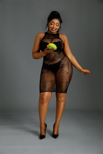 Robe résille grande taille - Moonlight N°06 | MoonLight Lingerie