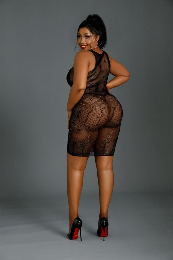 Robe résille grande taille - Moonlight N°06 | MoonLight Lingerie 2