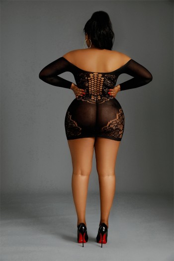 Mini robe résille grande taille - Moonlight N°07 | MoonLight Lingerie 2