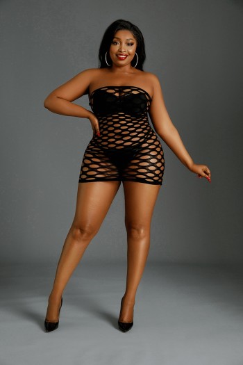 Mini Robe filet grande taille - Moonlight N°10 | MoonLight Lingerie