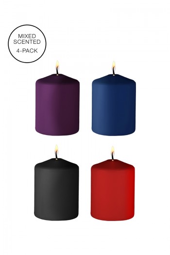 4 bougies SM parfums variés | Ouch!