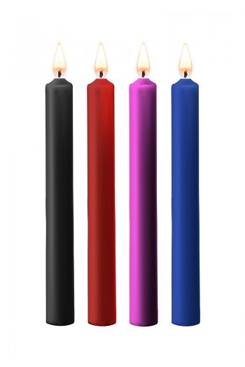 4 bougies SM colorées Longues | Ouch!