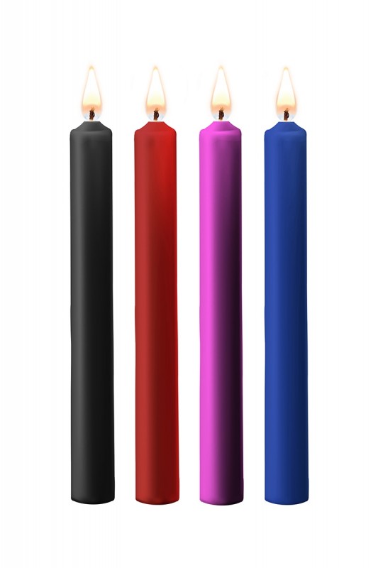 4 bougies SM colorées Longues | Ouch!