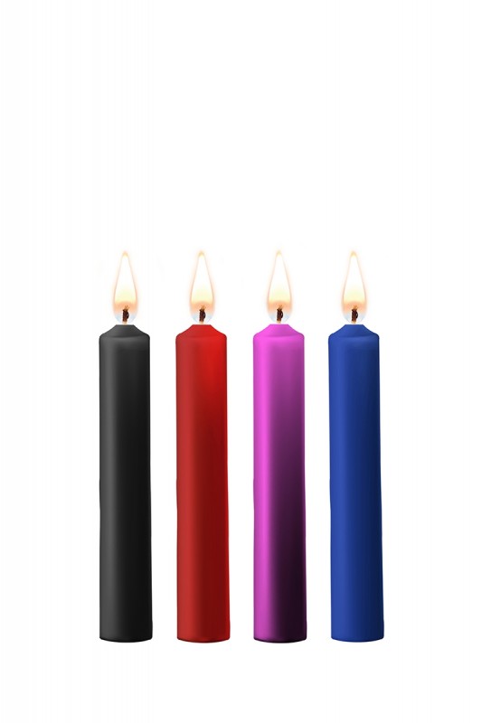 4 bougies SM colorées basse température | Ouch!