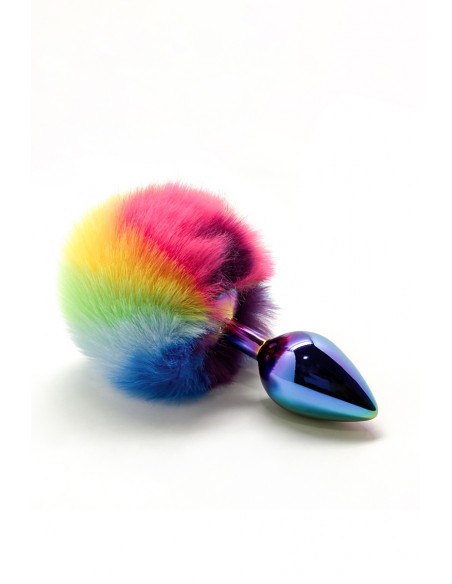 Plug métal pompon coloré taille M | Wooomy Plug métal pompon coloré taille M | Wooomy