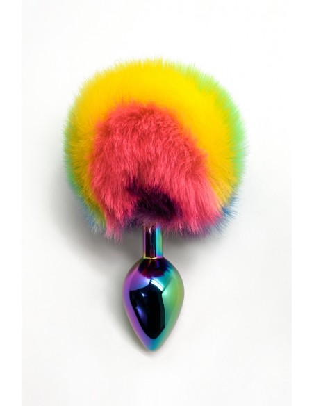 Plug métal pompon coloré taille M | Wooomy Plug métal pompon coloré taille M | Wooomy