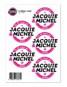 J&M - 5 stickers logo rond blanc | Jacquie & Michel
