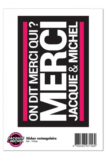 J&M - Grand sticker logo rectangle noir | Jacquie & Michel